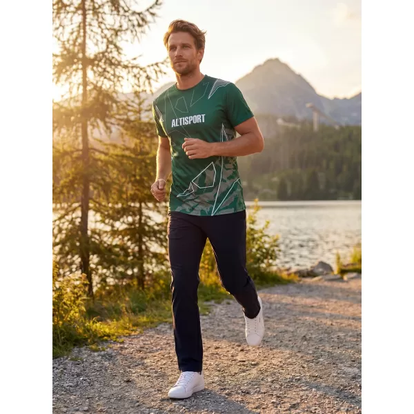  Cămașă de agrement pentru bărbați premium ALTISPORT VOJ/ALM123TR06 VERDE ÎNCHIS 