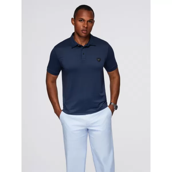  Mens t -thirt cu guler OMBRE OM-POSS-0150 ALBASTRU MARIN 