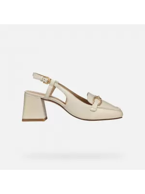 Pantofi de dama cu toc GEOX CORONILLA CREMOS