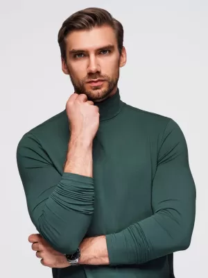 Cămaşă OMBRE OM-LSCL-0130 VERDE ÎNCHIS