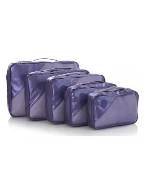 Set de organizatori HEYS METALLIC PACKING CUBE 5PC OBICEIURI