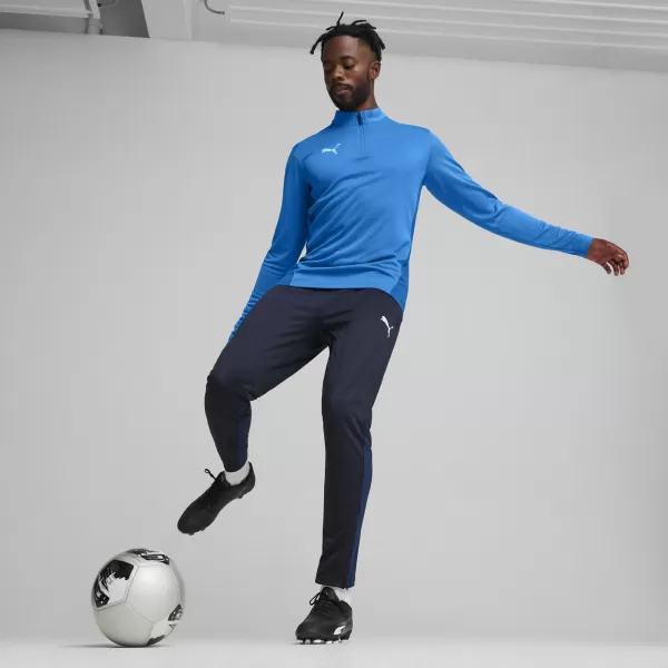  Cămaşă PUMA TEAMGOAL TRAINING 1/4 ZIP TO 658629_02 LIMONADĂ ALBASTRĂ ELECTRICĂ/ALB/ECHIPĂ REGALĂ 