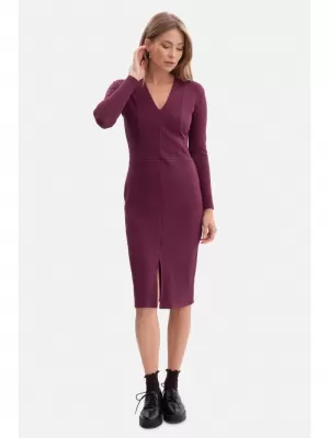 Rochie BEWEAR B307 PRUNĂ