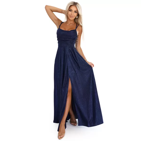  Rochie NUMOCO 589-2 ALBASTRU ÎNCHIS 
