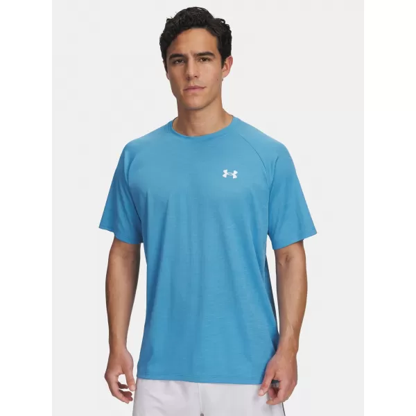  Tricou pentru bărbați UNDER ARMOUR UA TECH TEXTURED SS 1382796-453 ALBASTRU 