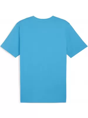 Jersey pentru bărbați PUMA TEAMRISE LOGO JERSEY COTTON 658705_02 SPEED BLUE/ SPEED BLUE/PUMA WHITE