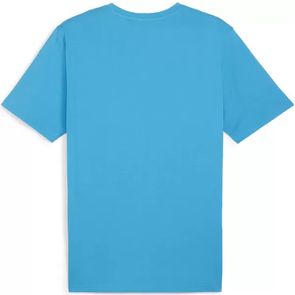  Jersey pentru bărbați PUMA TEAMRISE LOGO JERSEY COTTON 658705_02 SPEED BLUE/ SPEED BLUE/PUMA WHITE 