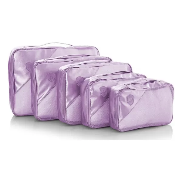  Set de organizatori HEYS METALLIC PACKING CUBE 5PC LILIAC 