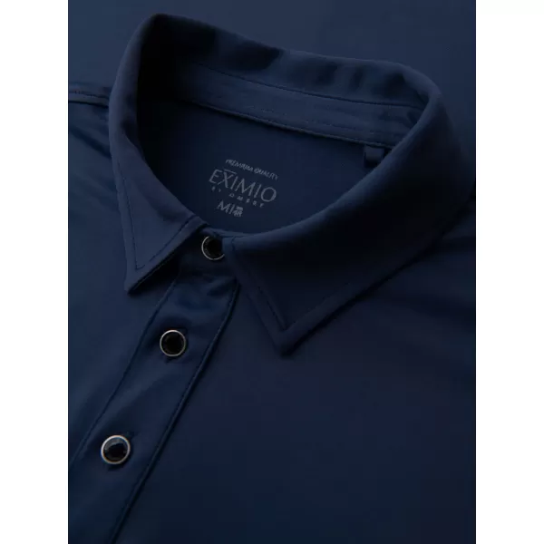  Mens t -thirt cu guler OMBRE OM-POSS-0150 ALBASTRU MARIN 