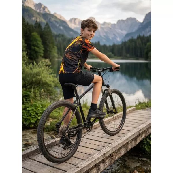  Dětské funkční triko premium ALTISPORT VOJ/ALK071TR01 ČERNOŽLUTÁ 