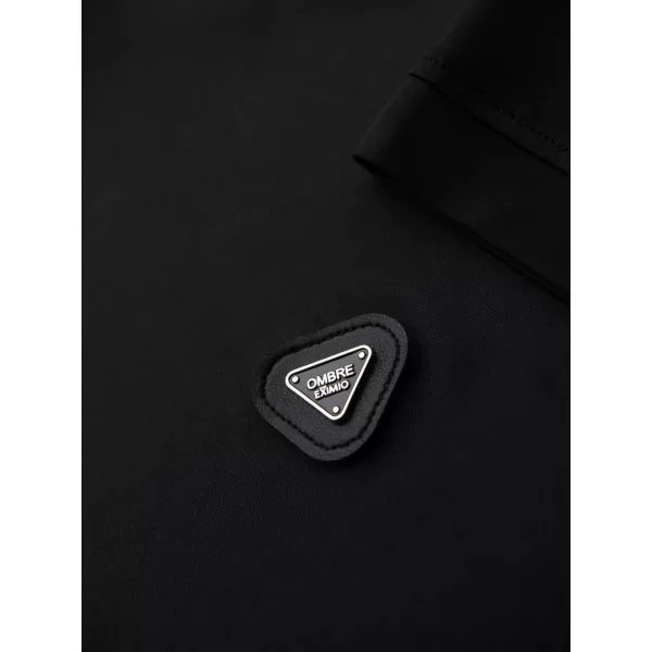  Mens t -thirt cu guler OMBRE OM-POSS-0150 NEGRU 