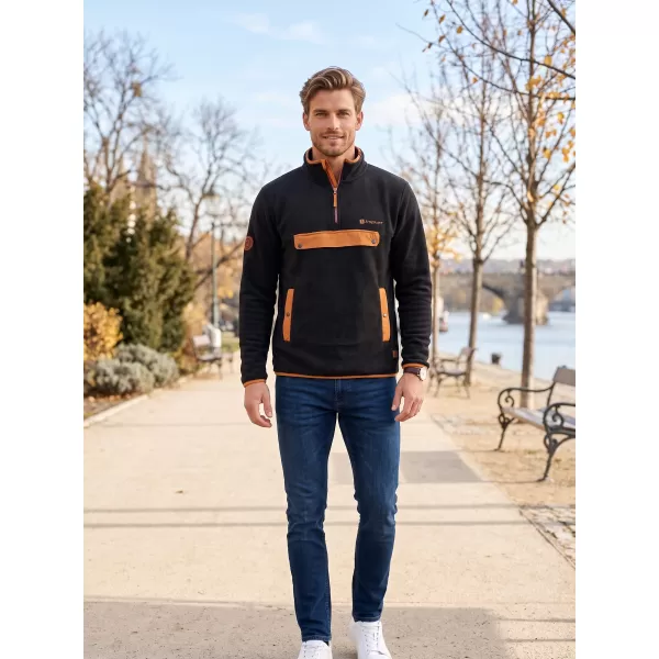  Hanorac pentru bărbați din fleece ALTISPORT GARM NEGRU/MARO 