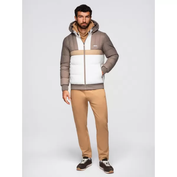  Sacou OMBRE OM-JALP-0296 BEJ ȘI ALB 