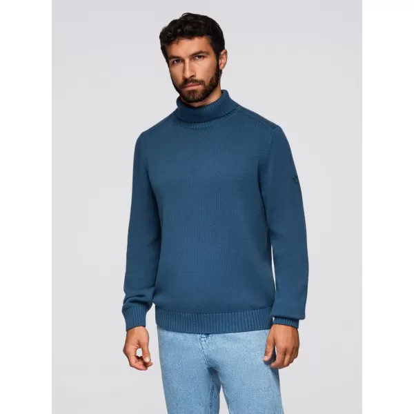  Pulover pentru bărbați OMBRE OM-SWTN-0163 ALBASTRU ÎNCHIS 