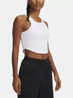 Maieu de damă UNDER ARMOUR UA RIVAL RIB TANK 1389798-100 ALB