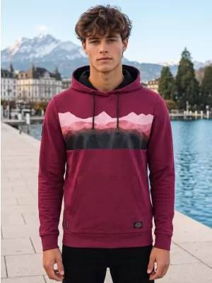Hanorac pentru bărbați ALTISPORT GORO BURGUNDIA