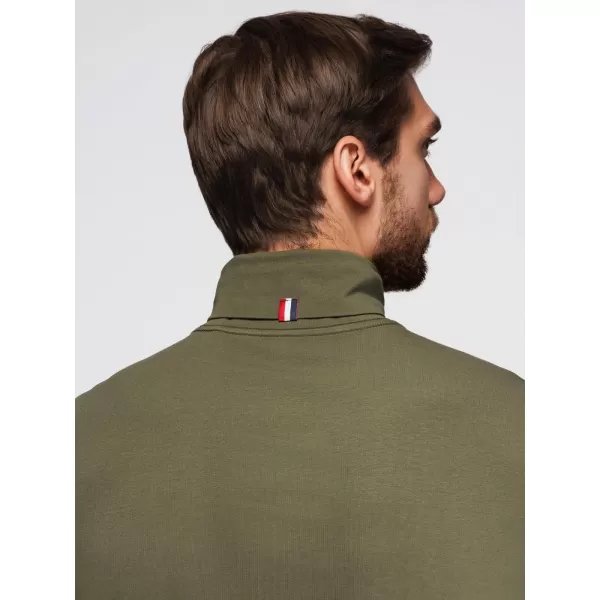  Cămaşă OMBRE OM-LSCL-0130 VERDE MĂSLIN ÎNCHIS 