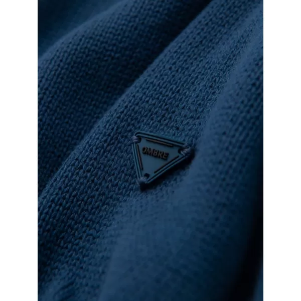  Pulover pentru bărbați OMBRE OM-SWTN-0163 ALBASTRU ÎNCHIS 