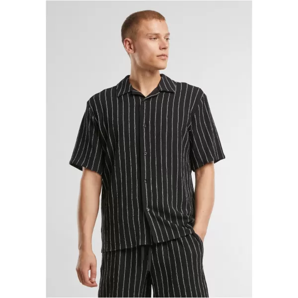 Cămașă pentru bărbați URBAN CLASSICS TB7342 NEGRU/ALB 