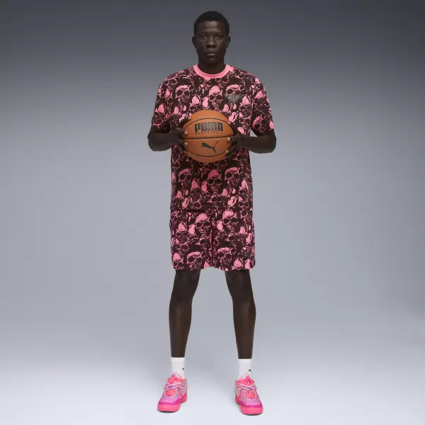  Pantaloni scurţi PUMA MELO WORLD TOUR AOP 7" SHORT 63242901 SOARE A LOVIT/AOP 