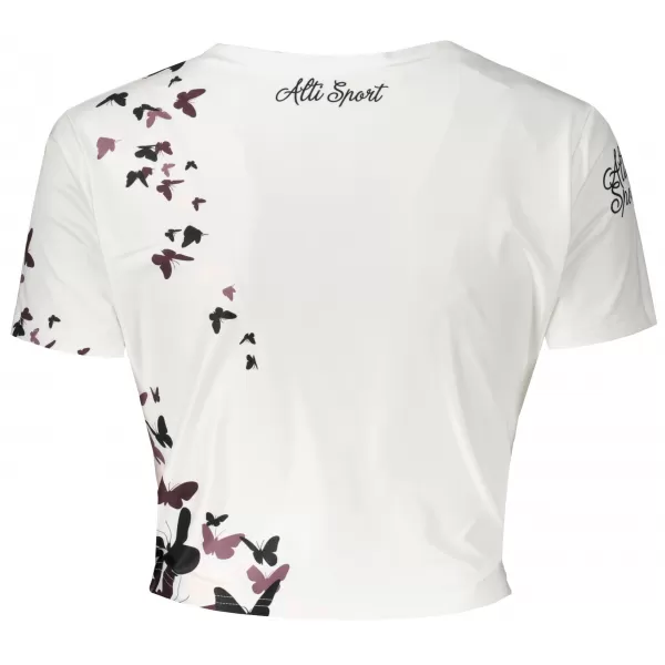  Crop top funcțional premium pentru femei ALTISPORT VOJ/ALW022TR07 ALB 