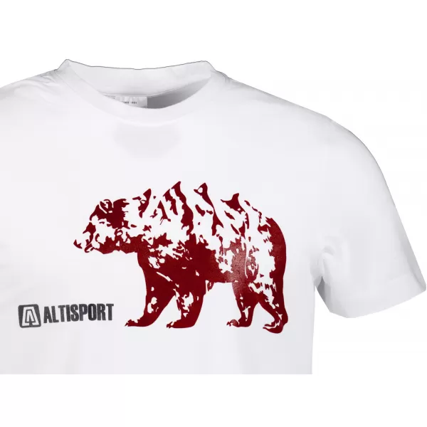  Tricou pentru bărbați cu mâneci scurte ALTISPORT ALM193129 ALB 