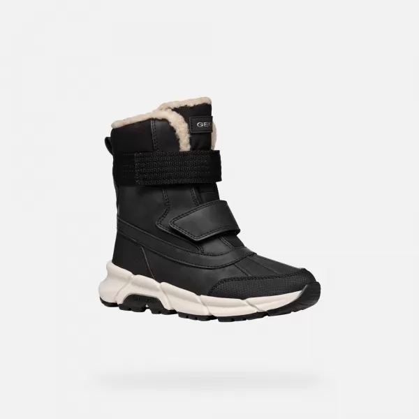  Botine pentru baieti GEOX FLEXYPER PLUS J46LCF0MEFUC9999 NEGRU 