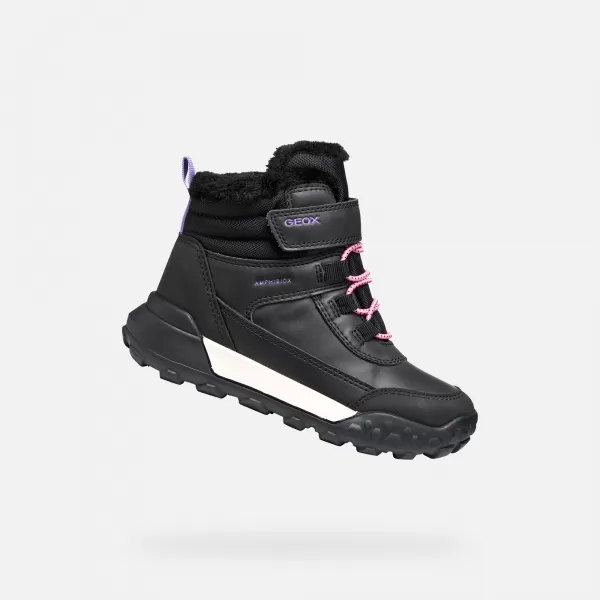  Botine pentru fete GEOX TREKKYUP AB J46M7A0MEMSC9266 NEGRU 