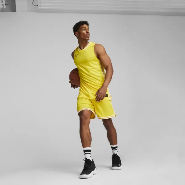  Jersey pentru bărbați PUMA HOOPS TEAM GAME JERSEY 67662805 CYBER ​​GALBEN 