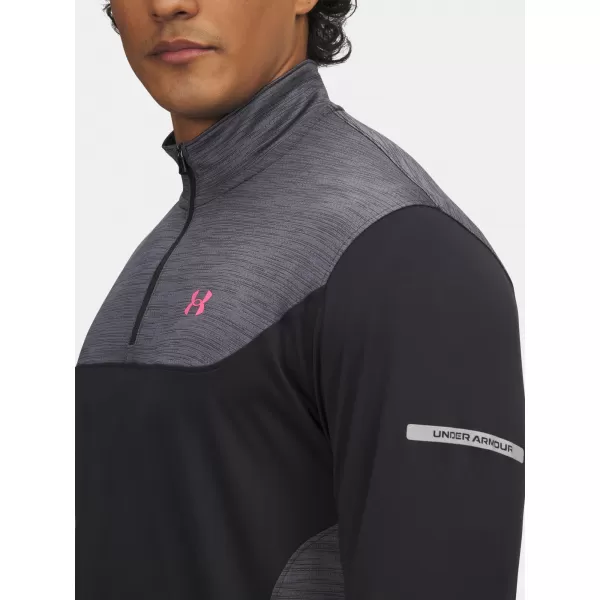  Tricou pentru bărbați UNDER ARMOUR UA TECH UTILITY 1/4 ZIP 6004963-001 NEGRU 