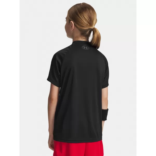  Tricou băieți UNDER ARMOUR UA TECH SPLIT WORDMARK SS 1383010-003 NEGRU 