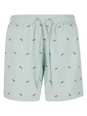 Pantaloni scurți de baie URBAN CLASSICS TB2680 FROT MINT/VINTAGE BLUE