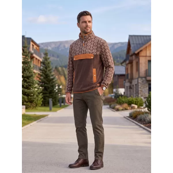  Hanorac pentru bărbați din fleece ALTISPORT GARM MARO 