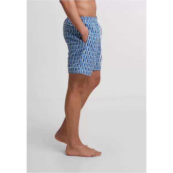  Pantaloni scurți de baie URBAN CLASSICS TB2679 MODEL RETRO ALBASTRU 
