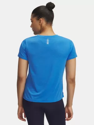 Tricou pentru femei UNDER ARMOUR UA LAUNCH SHORTSLEEVE 1382434-402 ALBASTRU