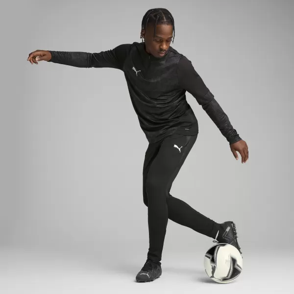  Panoul pentru bărbați PUMA TEAMCUP TRAINING 1/4 ZIP TOP 659164_03 PUMA BLACK/PUMA SILVER 
