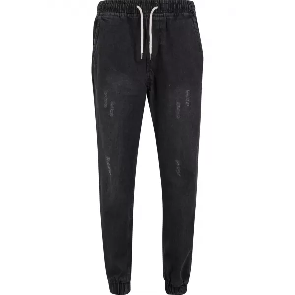  Blugi pentru bărbați URBAN CLASSICS TB7296 NEGRU SPALAT 