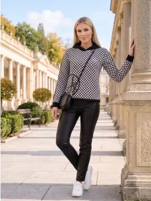 Hanorac de dama ALTISPORT GILL NEGRU/ALB