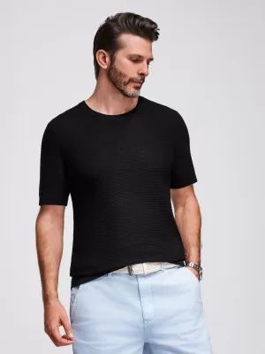 Tricou pentru bărbați OMBRE OM-TSCT-0253 NEGRU