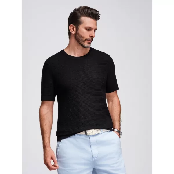  Tricou pentru bărbați OMBRE OM-TSCT-0253 NEGRU 