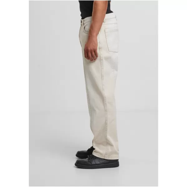  Blugi URBAN CLASSICS TB7605 ALB MURDAR SPĂLAT 
