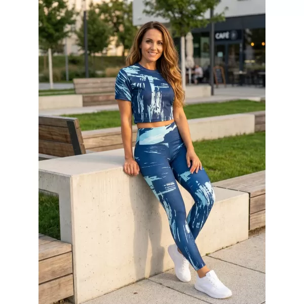  Crop top de damă premium ALTISPORT VOJ/ALW010TR07 KRÁLOVSKÁ ALBASTRU REGAL 