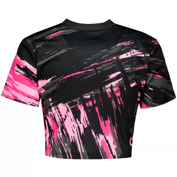  Crop top de damă premium ALTISPORT VOJ/ALW010TR07 ČERNÁ/SVĚTLE RŮŽOVÁ NEGRU/ROZ DESCHIS 