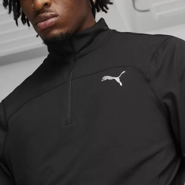  Tricou sport PUMA RUN CLOUDSPUN 1/4 ZIP 52499201 PUMA NEGRU 