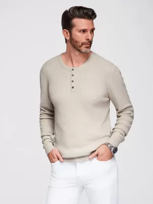 Pulover pentru bărbați OMBRE OM-SWSW-0182 BEJ