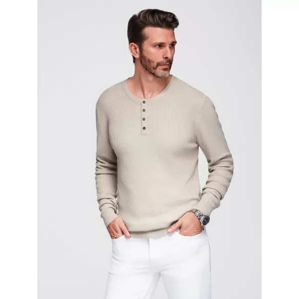  Pulover pentru bărbați OMBRE OM-SWSW-0182 BEJ 