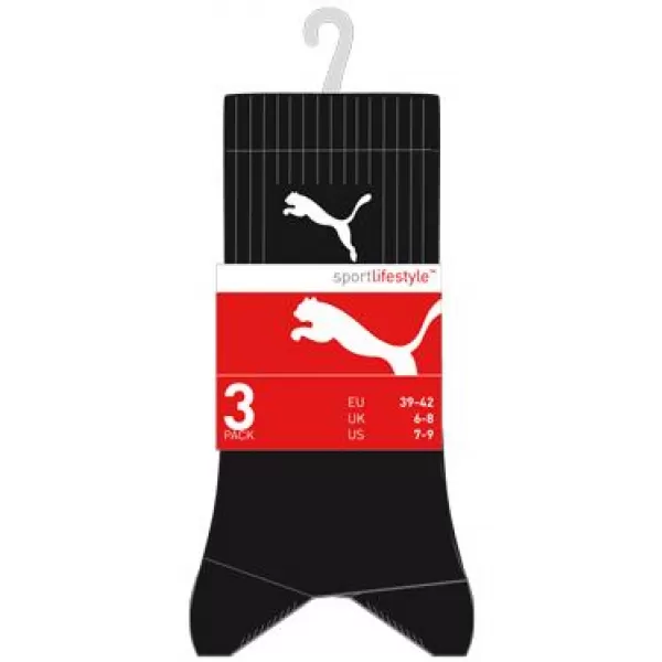  Șosete pentru bărbați PUMA CREW SOCK 3P 88035501 NEGRU 