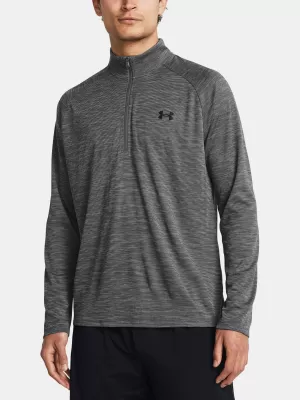 Tricou pentru bărbați UNDER ARMOUR UA TECH TEXTURED 1/2 ZIP 1382797-025 GRI