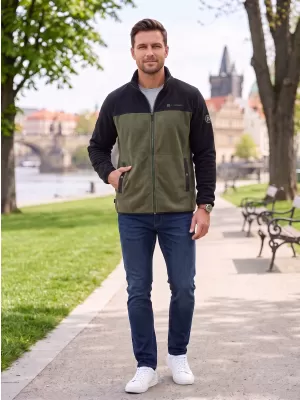 Hanorac pentru bărbați din fleece ALTISPORT GAMEL KAKI