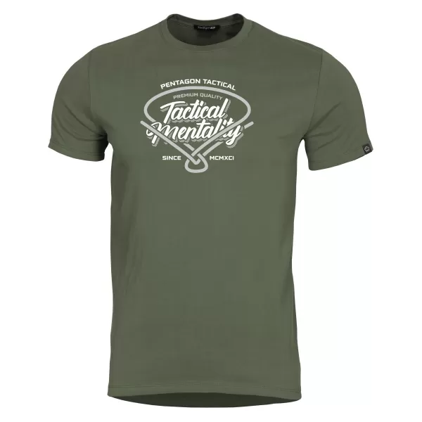  tricou PENTAGON AGERON TACTICAL MENTALITY K09012 VERDE MĂSLINIU 
